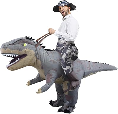 Costumes de dinosaures gonflables mxosum t-rex pour adultes, costume de cosplay amusant d'halloween