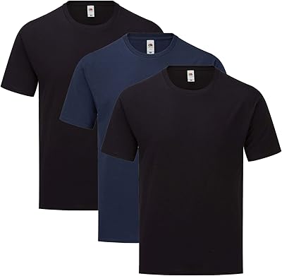 T-shirt iconic 150 pack de 3 (noir -2 nos, bleu marine -1 nos)