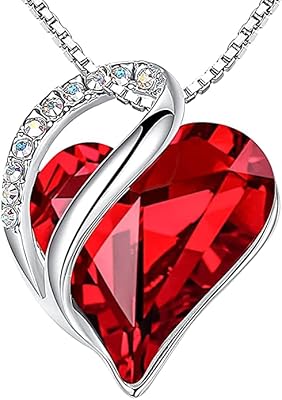 Collier pendentif coeur infini camilie, collier en cristal pour femme, bijoux cadeaux couleur