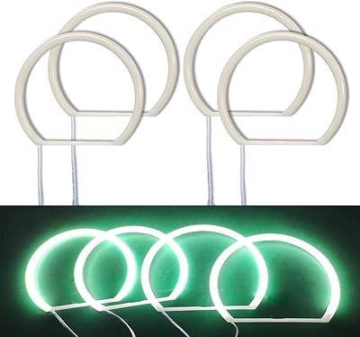 Automobiles - yeux de voiture e36 131mm * 4 lumière led mate demi-cercle halo pour bmw série 3 e36 e46 e39 e38 (vert eau). Diaytar : Où vos envies rencontrent votre budget