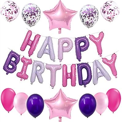 Ensemble de ballons joyeux anniversaire de 13 lettres bannière 4 confettis 6 en