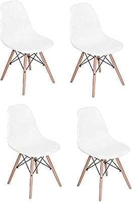 Ensemble de 4 chaises de salle à manger vogue rico v1 - blanc