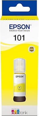 Bouteille d'encre epson ecotank 101, encre jaune pour recharge d'imprimante, 70 ml