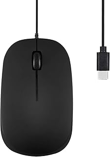 Souris optique filaire pyrex usb type c avec 3 boutons molette