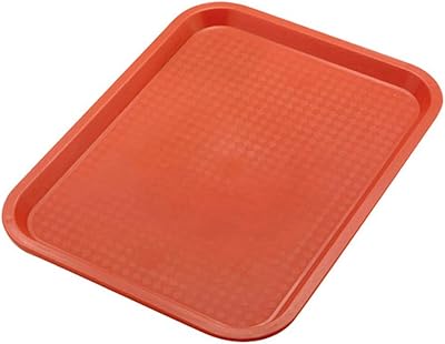 Plateau de service sanix fast food, en polypropylène, rouge, taille 45,5 x 35,5