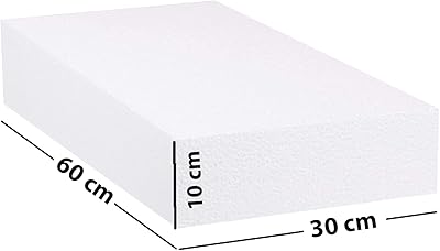 Grands cubes rectangulaires blancs en polystyrène pour projets, peintures, arts et travaux manuels