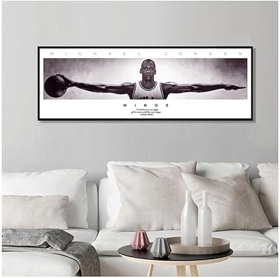 Hxjlmac toile murale michael jordan pour salon, impressions sur toile modernes pour décoration