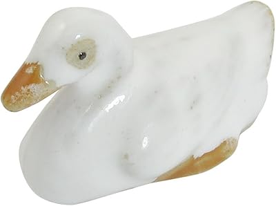 Zhuidjo aquarium décoratif en forme de canard en céramique blanche