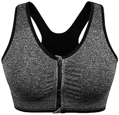 Soutien-gorge de sport pour femme avec fermeture éclair sur le devant