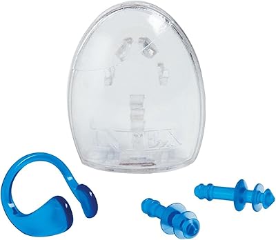 Bouchons d'oreille et pince à nez intex, 55609, bleu/blanc