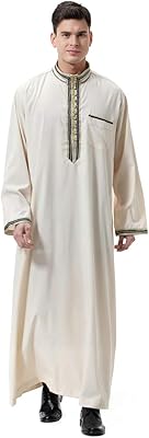 Jenny abaya pour hommes musulmans avec col montant, dubai daily abaya, caftan