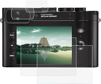 Protecteur d'écran tactile lcd en verre trempé q2 + protecteur d'objectif pet view