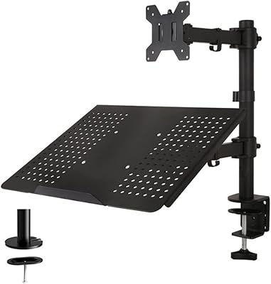 Support pour ordinateur portable barbuk avec plateau pour clavier, support réglable pour ordinateur