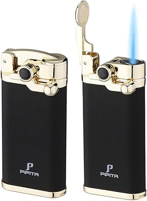 Allume-cigare coupe-vent pipita à flamme unique avec briquet à gaz butane rechargeable