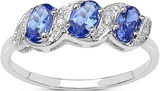 La collection de bagues tanzanite : bague d'éternité de fiançailles en or blanc