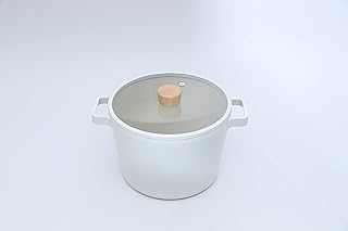 Casserole en fonte d'aluminium neoflam, taille 26 cm, avec couvercle en verre