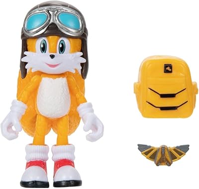 Sonic the hedgehog 2 movie 41498 figurine articulée 10 cm tails + sac