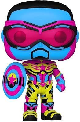 Figurine en vinyle funko captain america black light pop du faucon et le soldat