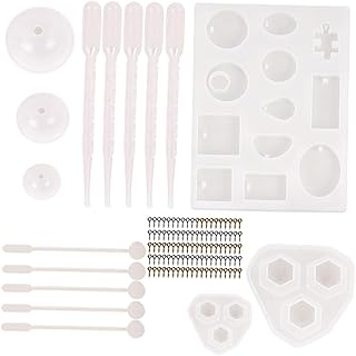66 pièces ensemble pendentif de matrices de moulage époxy moules en résine
