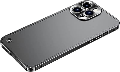 Coque de téléphone portable antichoc avec cadre en métal dépoli pour iphone 14