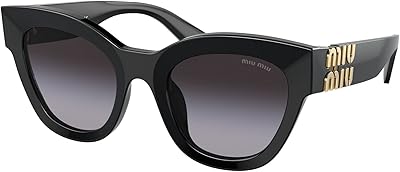 Lunettes de soleil pour femmes smu 01ys, noir/gris ombré 51/22/135