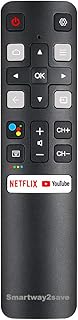 Télécommande intelligente à commande vocale rc802v compatible avec tous les téléviseurs intelligents tcl