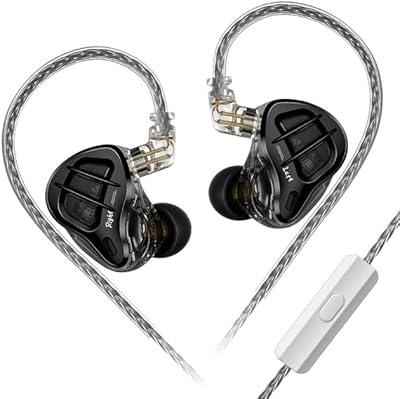 Smartae - écouteurs intra-auriculaires filaires zar hifi, technologie hybride 7ba + 1dd, casque