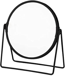 Miroir de maquillage de table, miroir circulaire rotatif de bureau, rotation double face