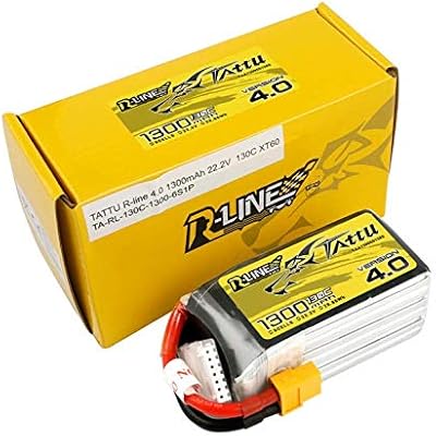 Batterie lipo tatouage version 4.0 1300mah 6s 130c de r-line