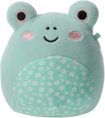 Squishmallows fritz frog 4,5 pouces avec ventre fleuri