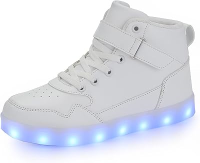 Baskets lumineuses et respirantes avec lumières led clignotantes et chargement usb pour jeunes