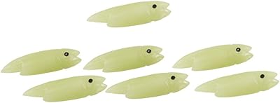 Qtqgoitem 7 pièces d'appâts de pêche en silicone souple gris