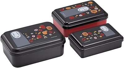 Récipient de conservation alimentaire le voyage de chihiro avec couvercles 3 pièces