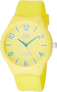 Montre décontractée q&q pour hommes, analogique, plastique caoutchouc - vr28j016y