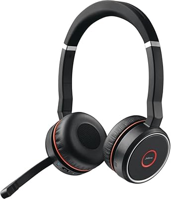 Casque stéréo sans fil jabra evolve 75se avec connecteur adaptateur usb a 380