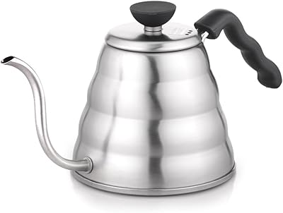 Bouilloire à café à col de cygne hario v60 1,2 l, argent vkb-120hsv
