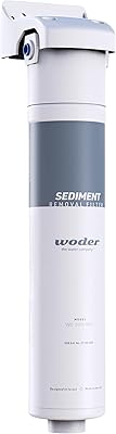 Woder wd-s-20m filtre à eau de pré-sédimentation sous évier 20 microns pour l'élimination des sédiments, de la saleté, de la rouille, du tartre, du sable, du limon et des contaminants. fabriqué aux états-unis (plastique, cuivre). Diaytar : Le choix malin des consommateurs sénégalais