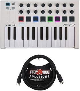 Clavier fin arturia minilab mke 25 touches avec câble midi pig