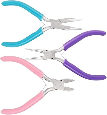 Wawasia pinces de fabrication de bijoux diy, fournitures d'outils d'artisanat avec pinces rondes, pinces à bec effilé, pinces à nez de chaîne, coupe-fil pour la réparation de bijoux, emballage de fil, 3 pièces. Votre satisfaction commence ici, sur Diaytar Sénégal