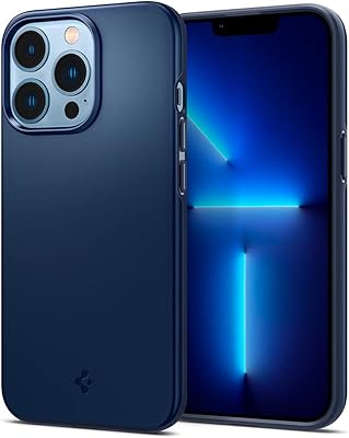 Coque de protection spigen slim conçue pour iphone 13 pro - bleu marine