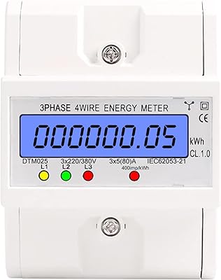 Compteur d'énergie électrique numérique triphasé 4 fils 220/380 volts 5-80 a consommation d'énergie