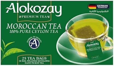 Thé marocain alokozay, 25 sachets de thé, thé aromatisé, thé de ceylan 100