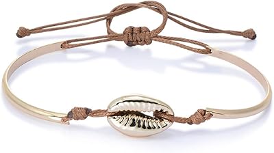 Bracelets bohèmes en forme de coquillage en or et argent pour hommes