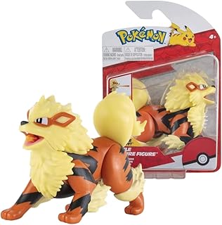 Figurine de combat pokémon arcanine 4,5 pouces, multicolore, pkw0009