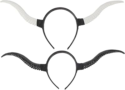 Bandeau lumineux costume en corne de chèvre bois fête mouton