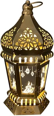 Lanterne de bougie dorée mobistek pour les décorations du ramadan eid mubarak, 1