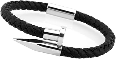 Bracelet en cuir tressé sevenstone pour hommes et femmes, bracelet manchette à breloque
