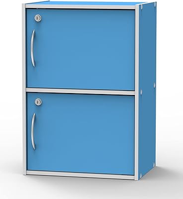 Armoire de rangement à deux niveaux avec serrure | armoire de rangement