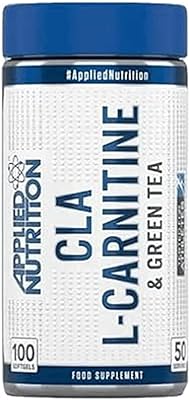 Applied nutrition cla carnitine et thé vert, 100 gélules, 50 portions, 135 grammes