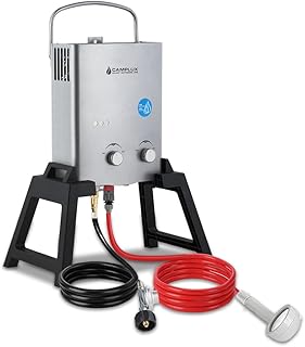 Chauffe-eau portable sans réservoir camplux 1,32 gpm, chauffe-eau instantané au propane pour le camping